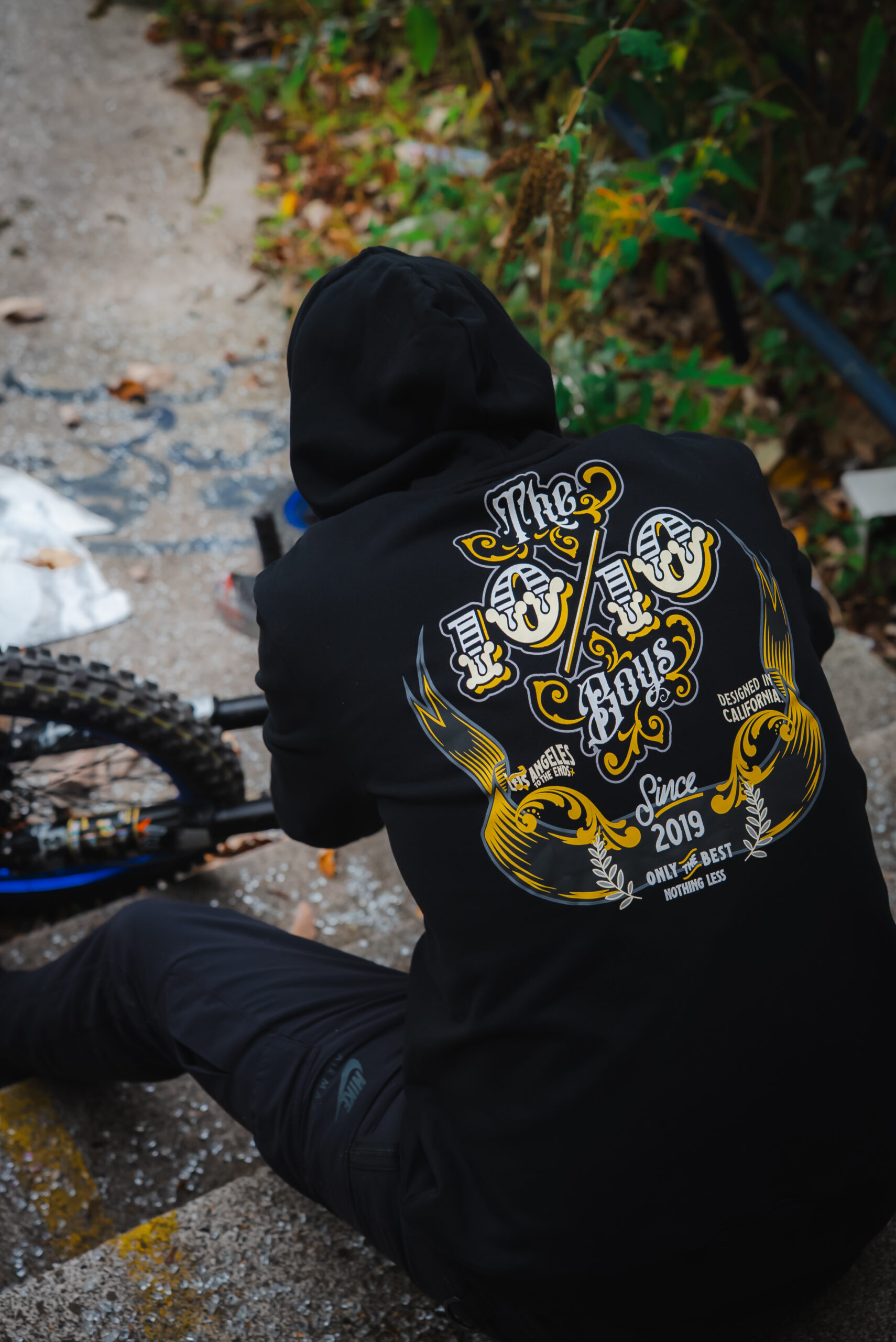 Premium streetwear hoodie by The 1010 Boys featuring bold back graphic, designed in California and inspired by Los Angeles underground culture