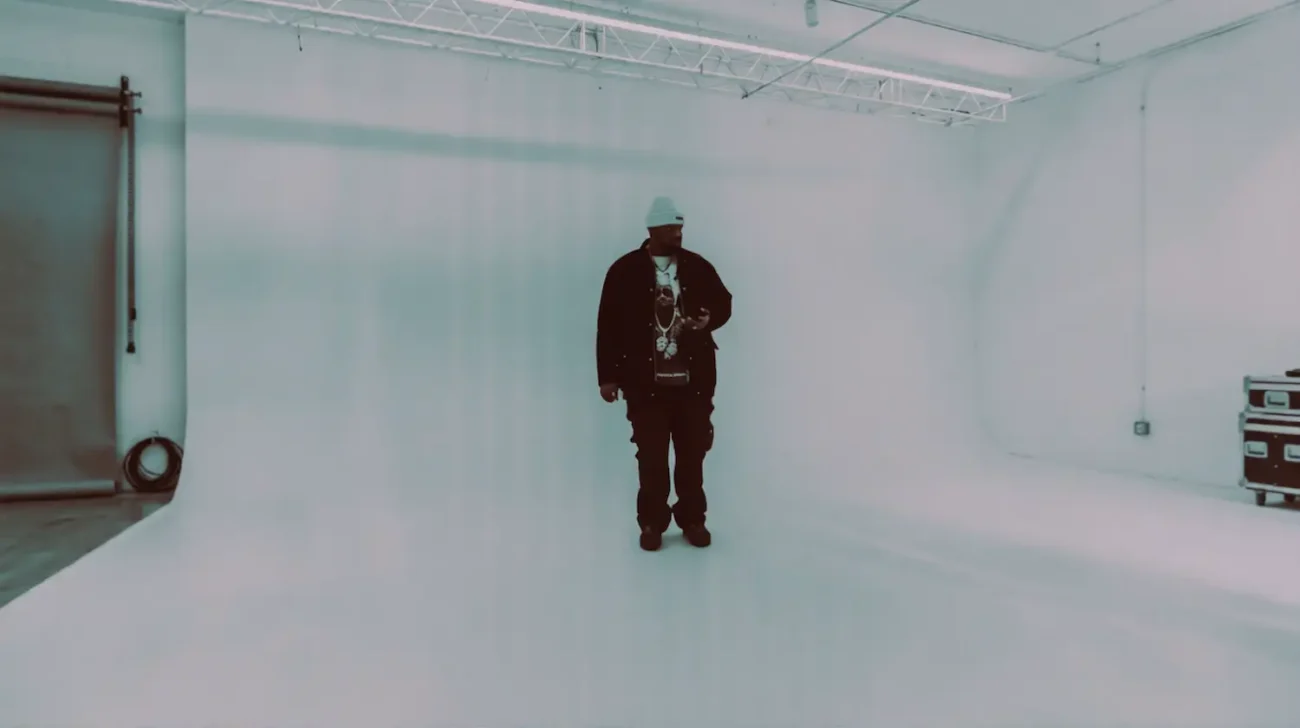Smoke DZA during the 10/10 Boys collaboration creative direction shoot
