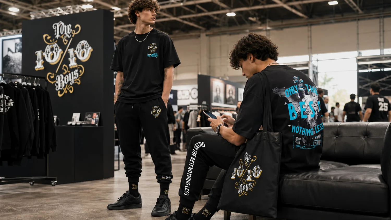 10/10 Boys booth in Hall 22AB at Mary Jane Berlin — comfortable expo outfit for long days on the show floor