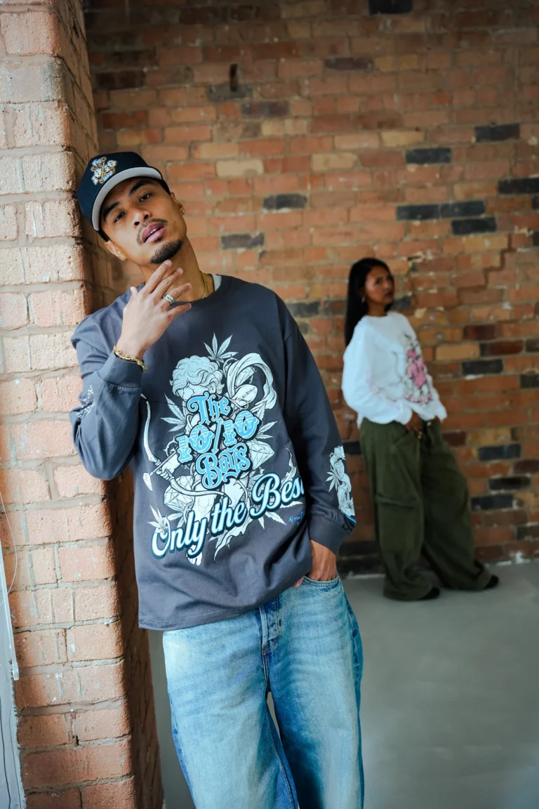 The 10/10 Boys long sleeve shirt in grey – lookbook photo