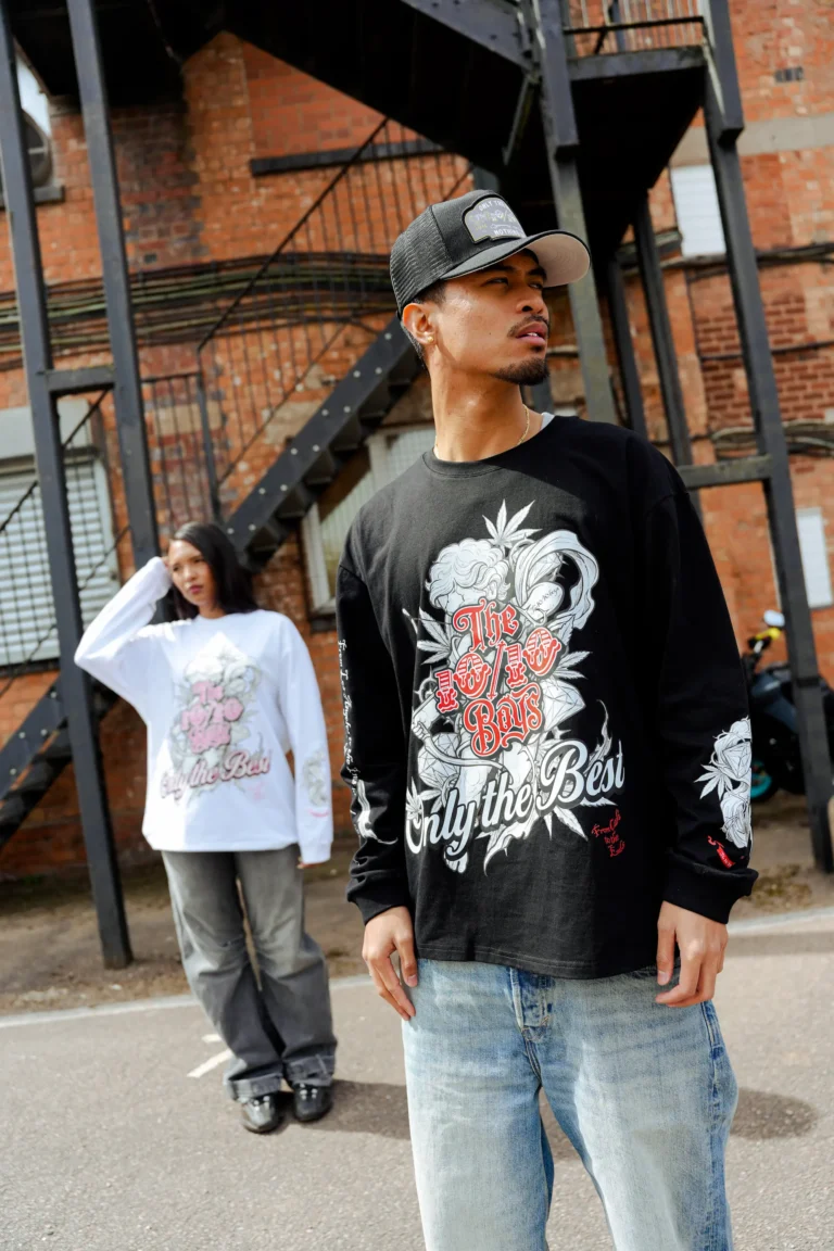 The 10/10 Boys long sleeve shirt in black – lookbook photo