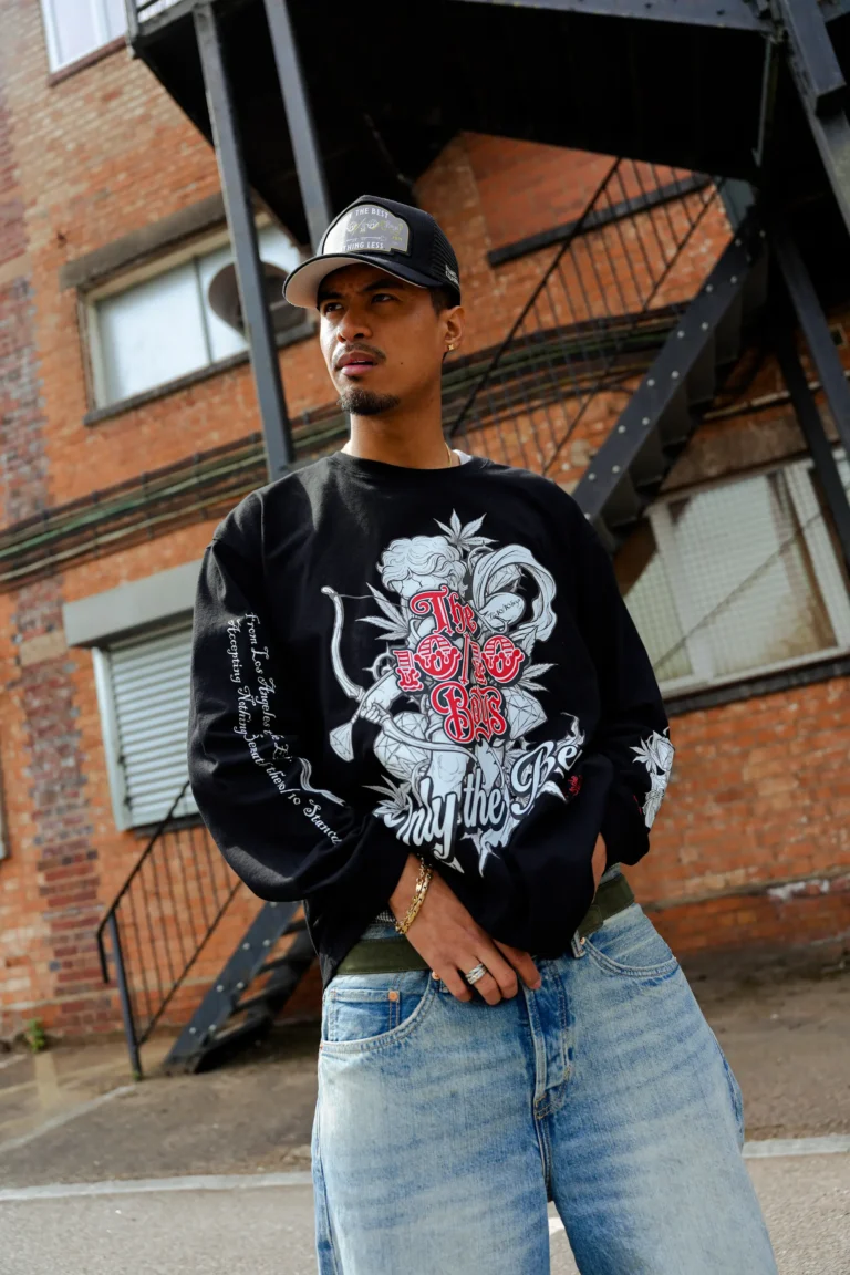 The 10/10 Boys long sleeve shirt in black – lookbook photo