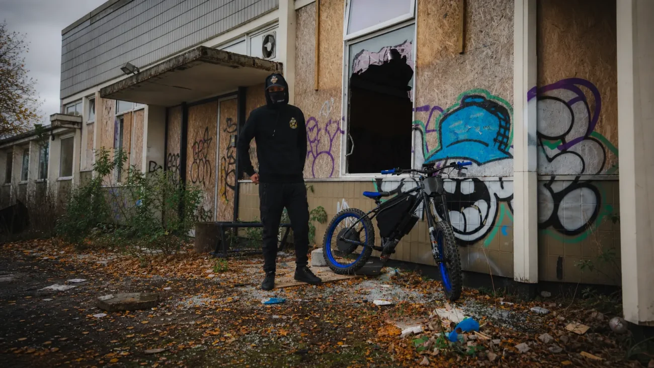 Bikelife Birmingham and The 10/10 Boys streetwear collaboration in an urban setting