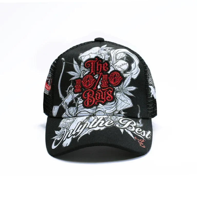 10/10 Boys Angel Hat trucker cap with angel artwork and red embroidery