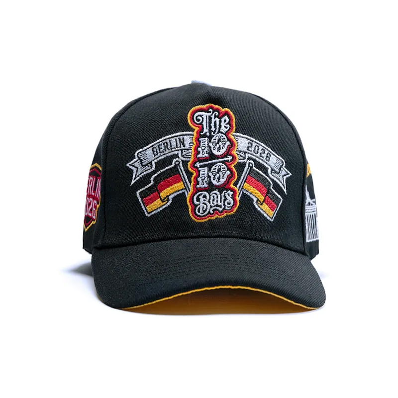 German Hat - 1 10/10 Boys Berlin limited-edition snapback with German flag accents and gold detailing