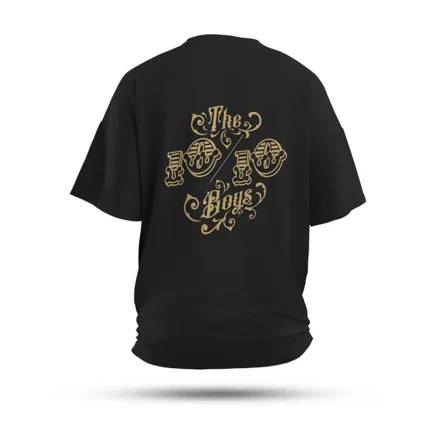 The 10/10 Boys OG T-shirt in black — back view showing the rear 10/10 Boys print