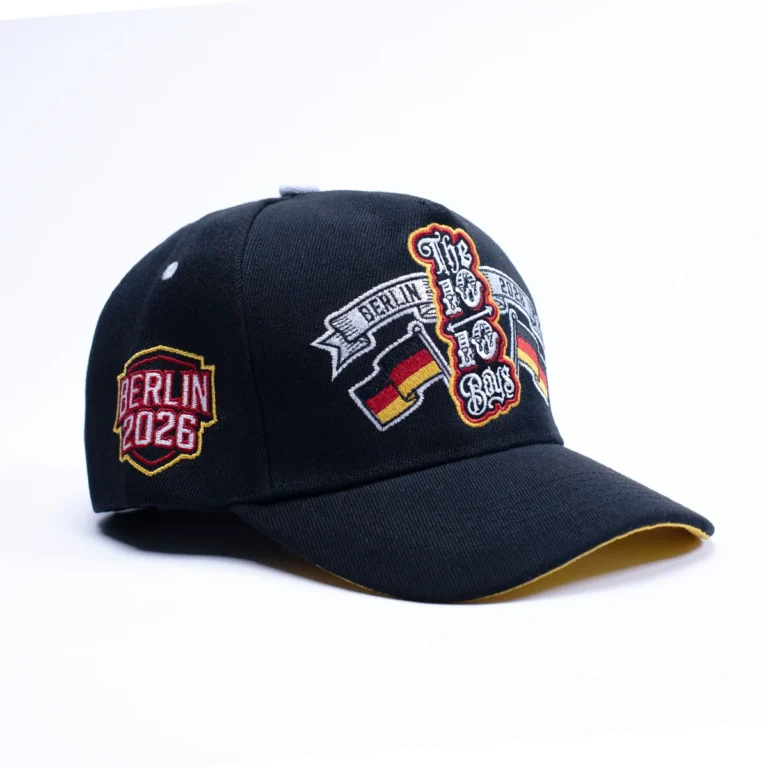 10/10 Boys Berlin limited-edition snapback with German flag accents and gold detailing