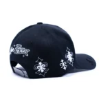 10/10 Boys Chrome ZeeZee black snapback with gothic embroidery and chrome detailing