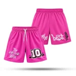 California's Finest pink shorts - front and back