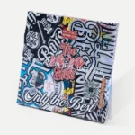 Mini Canvas No. 2 by GavinBrownArt at an angle, showing the depth of the 10 × 10 cm canvas
