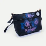 The 10/10 Small Bag by GavinBrownArt at an angle, with its strap