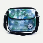 The pocket side of the 10/10 × ArtLife Big Laptop Bag with its shoulder strap